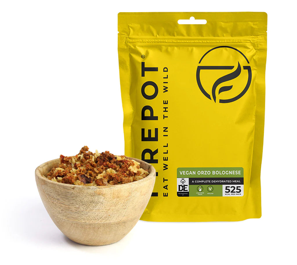 Firepot Vegan Ration Pack MRE (3 Meal) - Orzo Bolognese/Vegan Chilli/Posh Beans