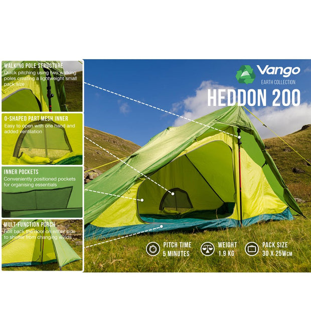 Vango Heddon 200 Lightweight 2 Person Tent