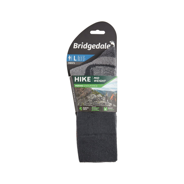 Bridgedale Men's Midweight Merino Performance Boot Sock (Trekker) - Grey