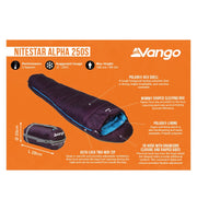 Vango Nitestar Alpha 250S (Short) Sleeping Bag - Phoenix