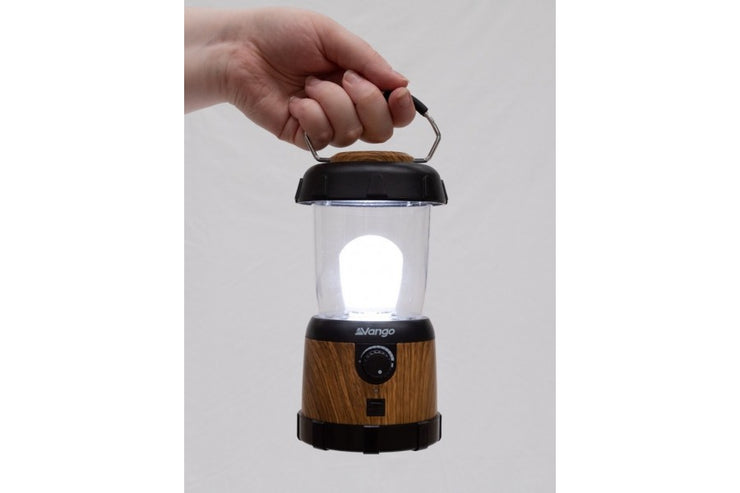 Vango Nova 200 Recharge USB Camping Lantern - Wood Effect