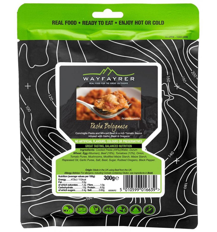 Wayfayrer Boil in the Bag Camp Food - Meal Pasta & Bolognese (6 Packs)