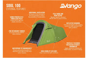 Vango Soul 100 1 Person Tent - Treetops Green