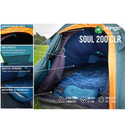 Vango Soul 200 CLR 2 Person Tent - Blue