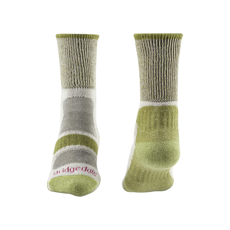 Bridgedale Women's Lightweight Coolmax Comfort Boot Sock (Light Hiker) - Spring Green