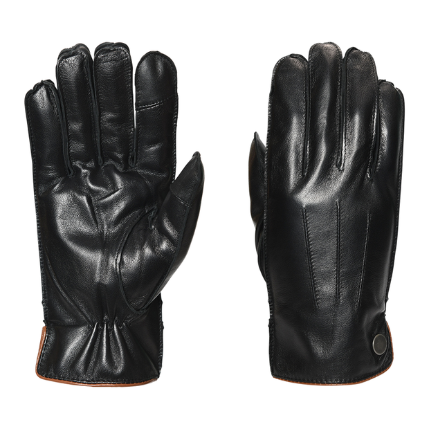 Extremities Men's Laax Leather Fleece Lined Gloves - Black